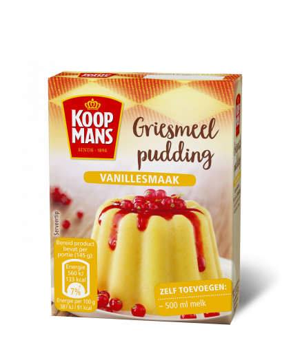 Griesmeelpudding Vanillesmaak