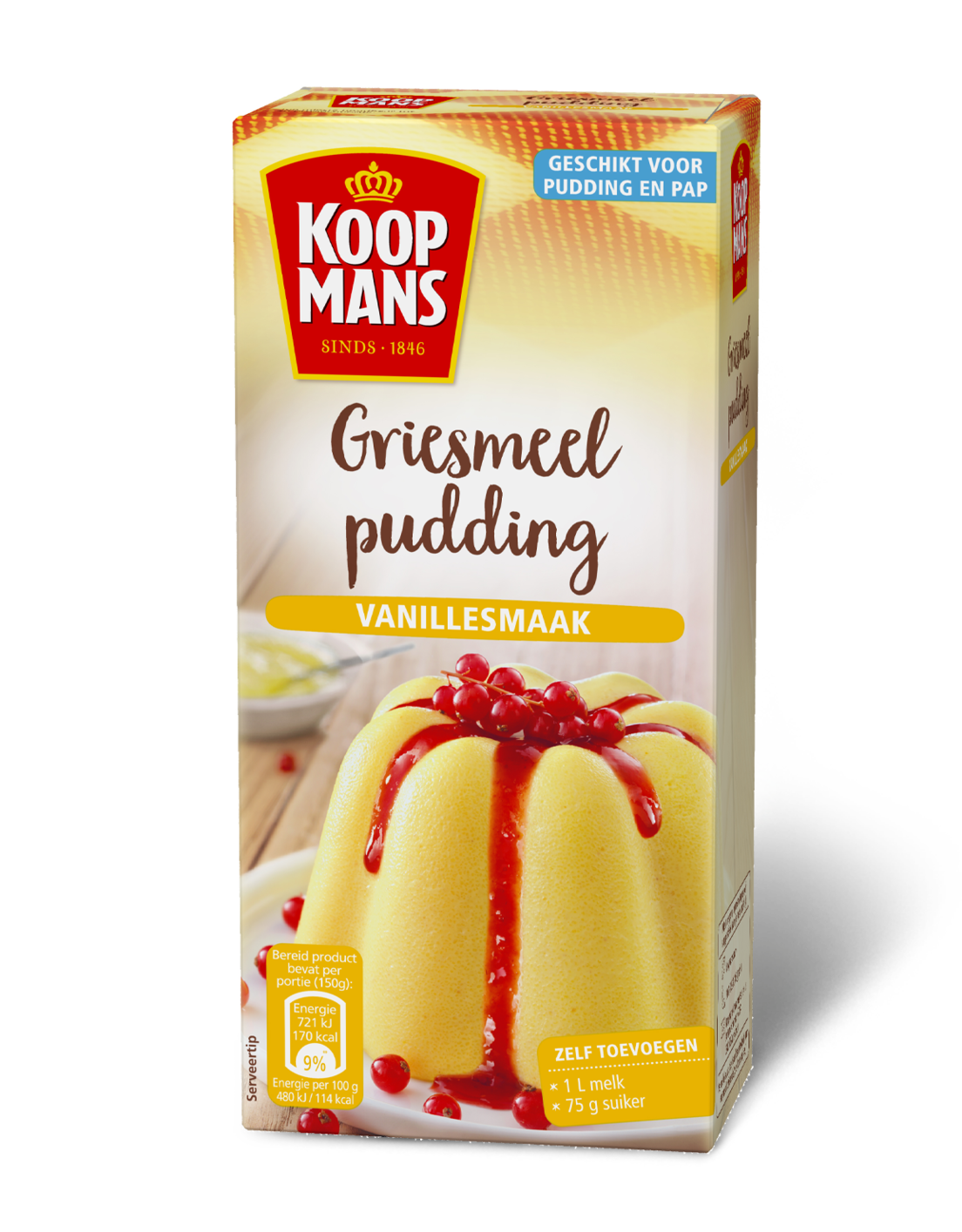 Griesmeelpudding Vanillesmaak