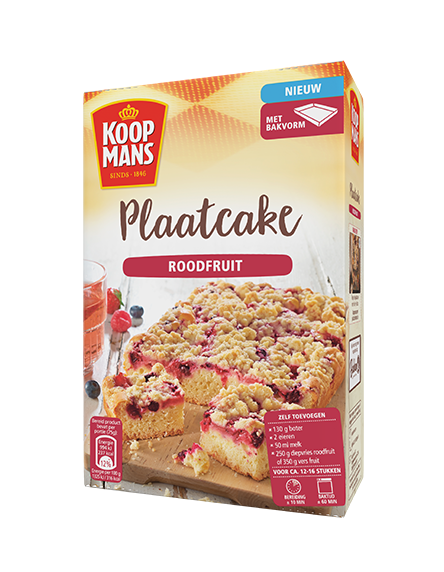 Plaatcake Roodfruit