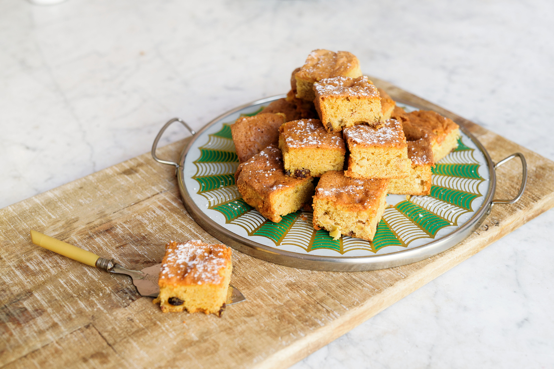 Appel-rozijnencake (glutenvrij)