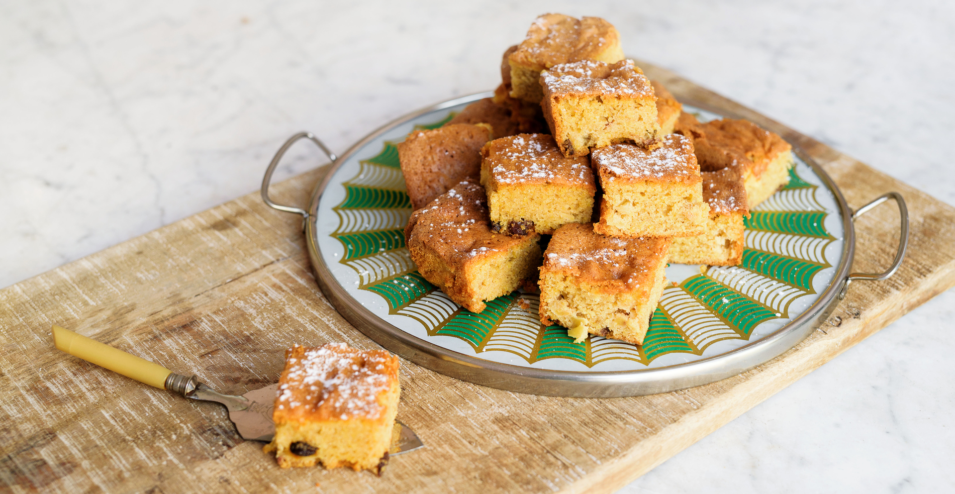 Appel-rozijnencake (glutenvrij)