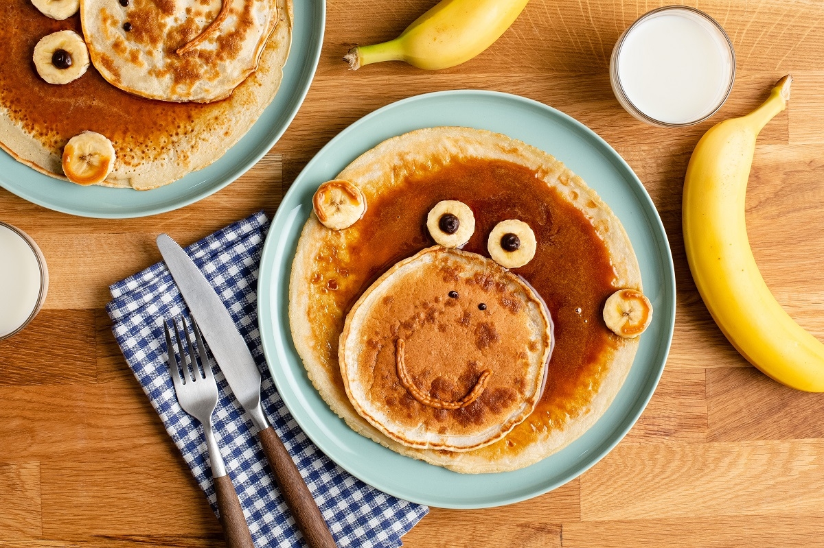 Pannenkoek aapjes met stroop