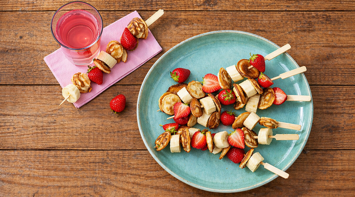 Poffertjesspies met fruit