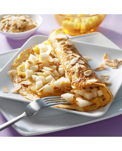 Amandel-perenpannenkoek