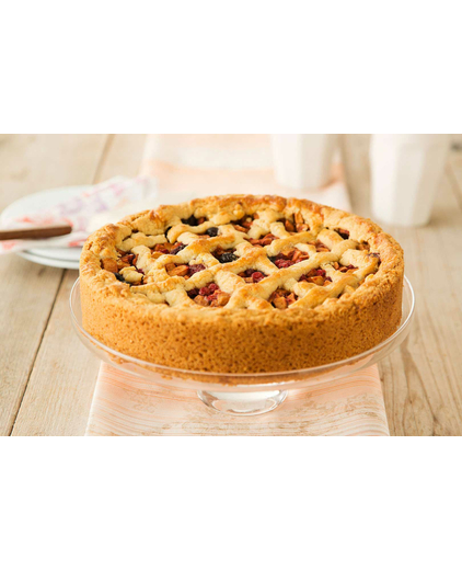 Appeltaart met rood fruit