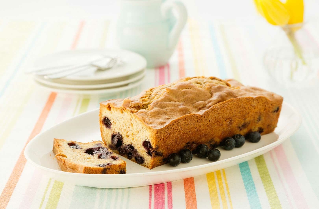 Blauwe bessen-cake