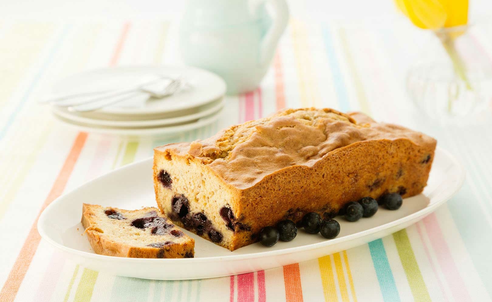 Blauwe bessen-cake