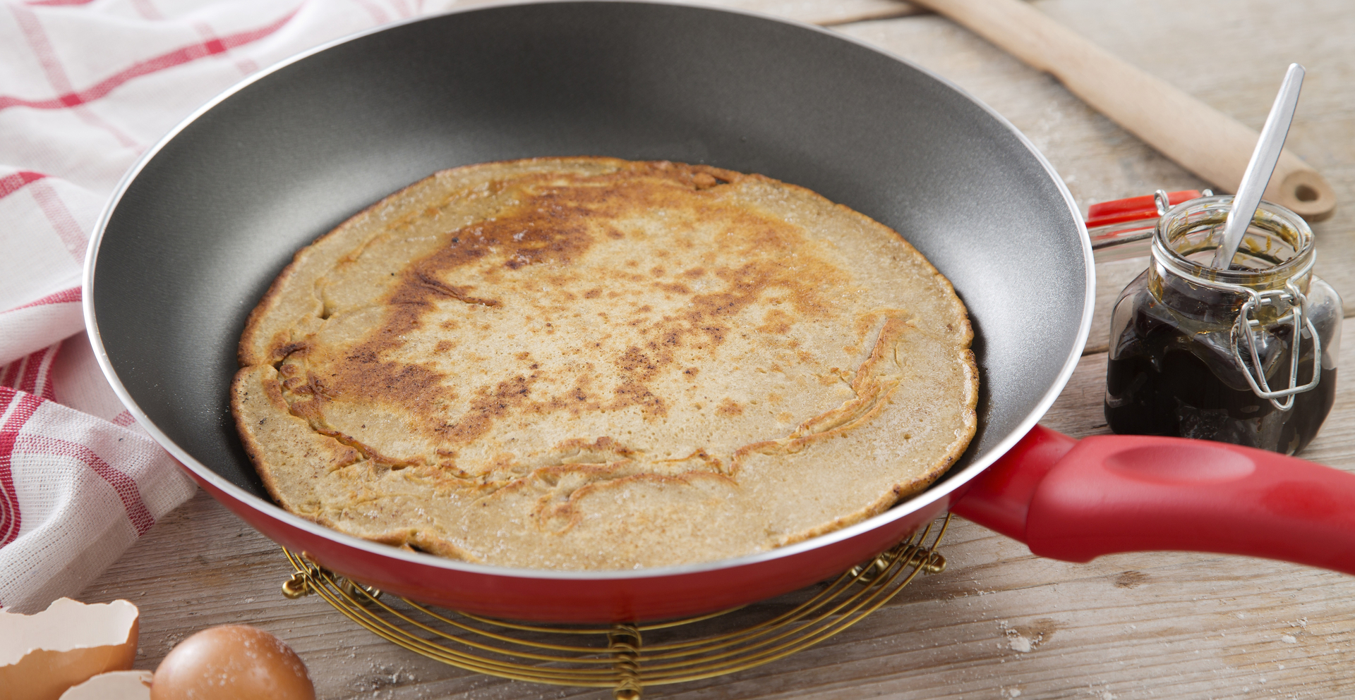 Boekweitpannenkoeken met appelstroop