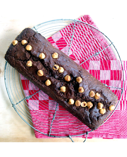 Bananenbrood met chocolade, kokos en hazelnoten