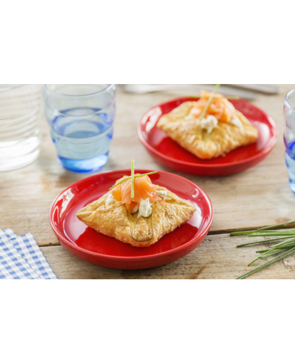Bladerdeegpakketjes met zalm