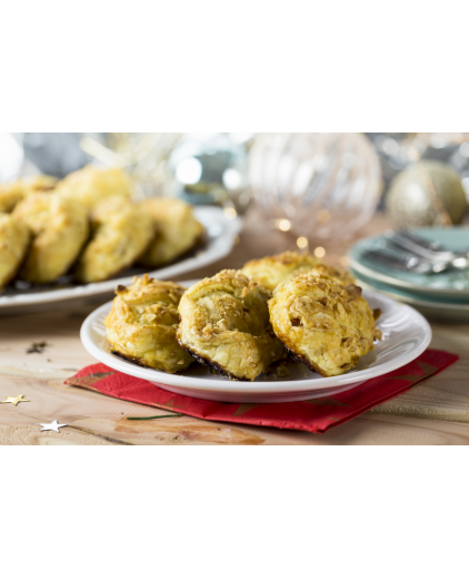 Borrelhapjes met peer, gorgonzola en honing