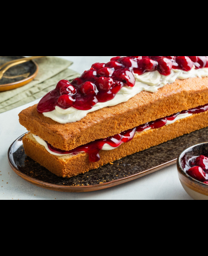 Boerencake met MonChou en kersen