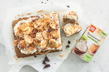 Banoffee cake met chocolade