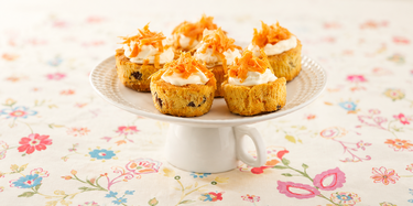 Cupcakes met mascarpone en wortel