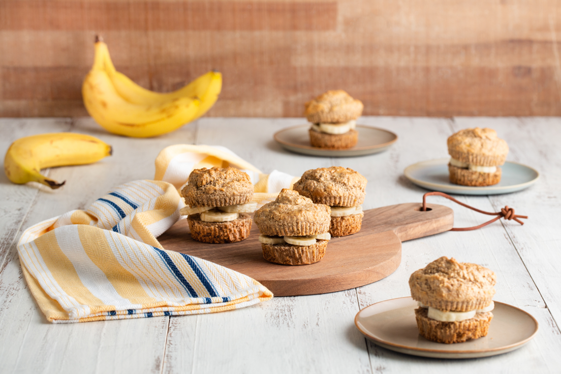 Cakejes met boekweitgrutten en banaan