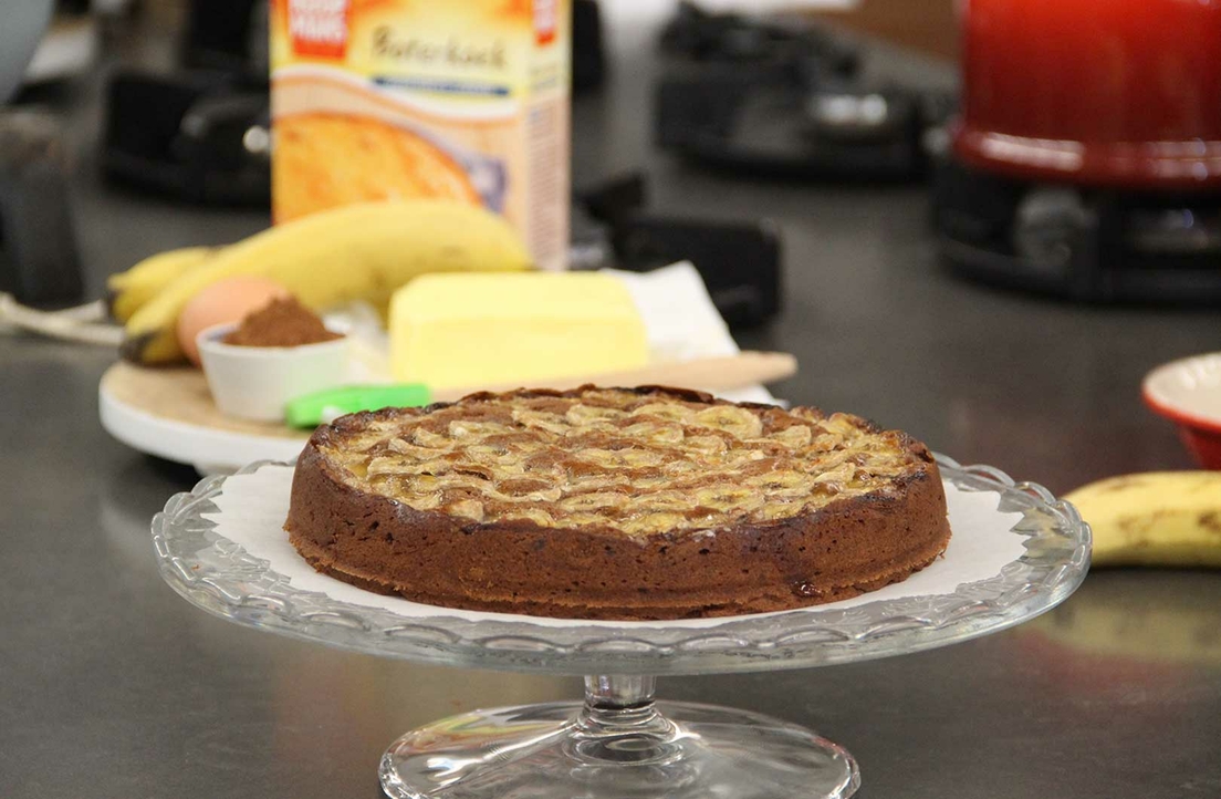 Chocolade boterkoek met banaan van Hadewych