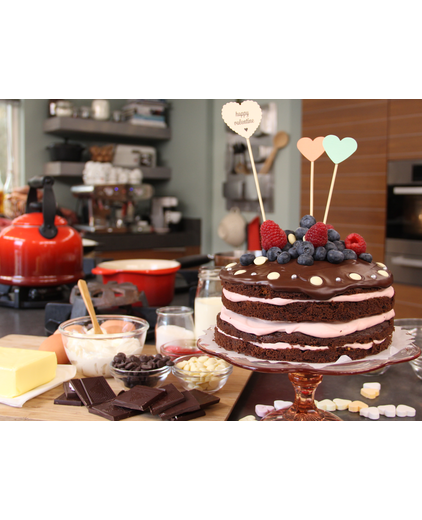 Chocoladetaart met 4 laagjes van Saakje