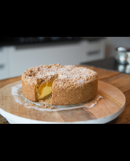 Havermouttaart met Abrikozen-Cheesecake vulling van Danna