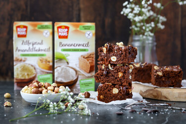 Glutenvrije brownies van bananenmeel