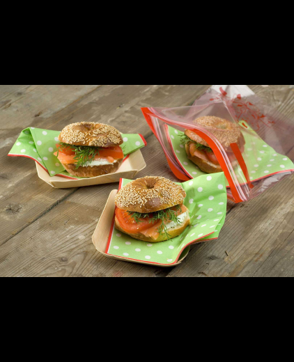 Gekruid broodje met zalm
