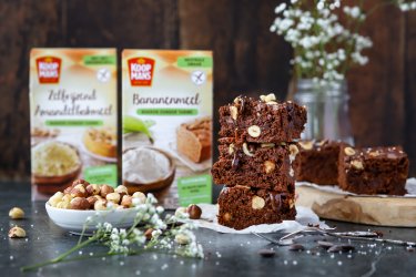 Glutenvrije brownies van bananenmeel