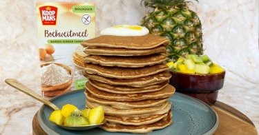 Glutenvrije pancakes met tropische topping