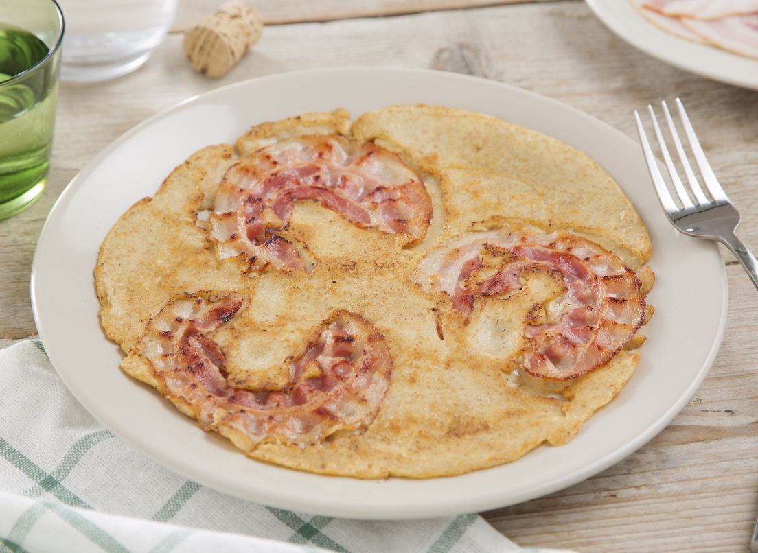 Havermout pannenkoek met spek