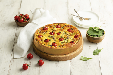 Quiche met zongedroogde tomaatjes