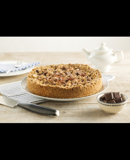 Havermout bananentaart met chocolade
