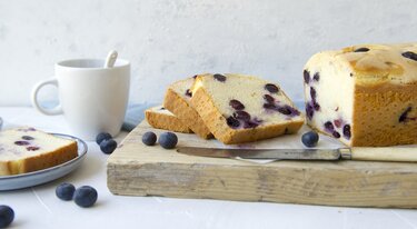 Kwarkcake met blauwe bessen