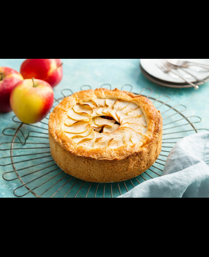 Klein appeltaartje met peer