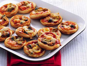Mini-pizza's met zeevruchten