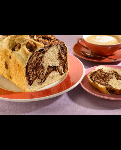 Marmer-Chocoladebrood  in de broodbakmachine