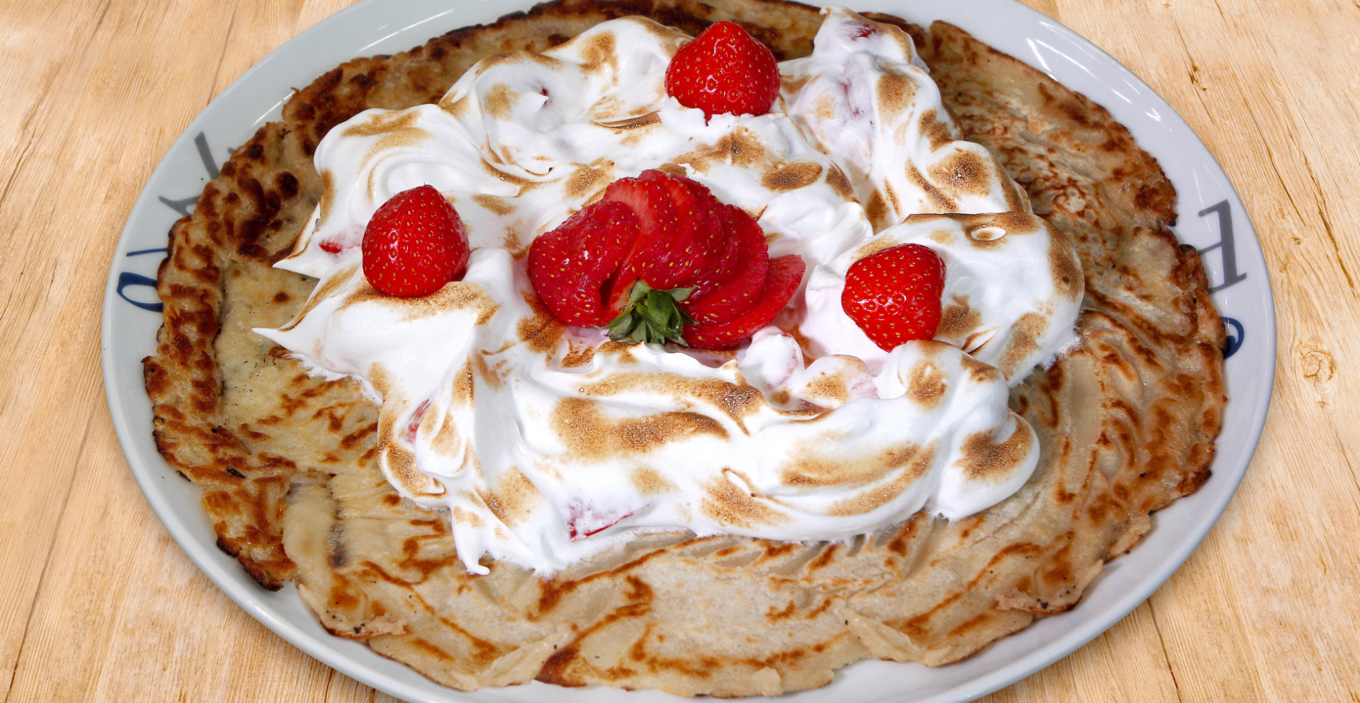 Marshmallow Aardbei Pannenkoek