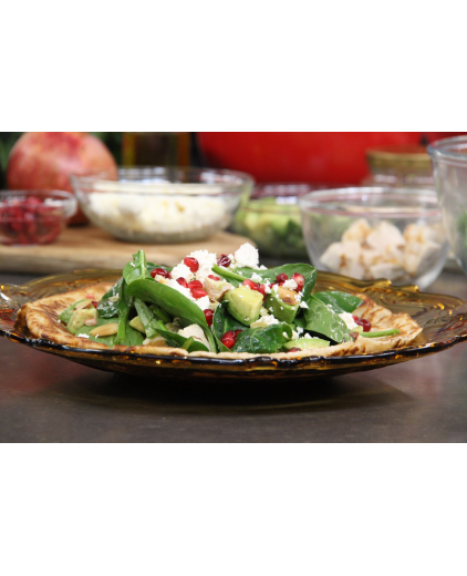 Maaltijd Pannenkoek met Spinazie Avocado Salade van Danna
