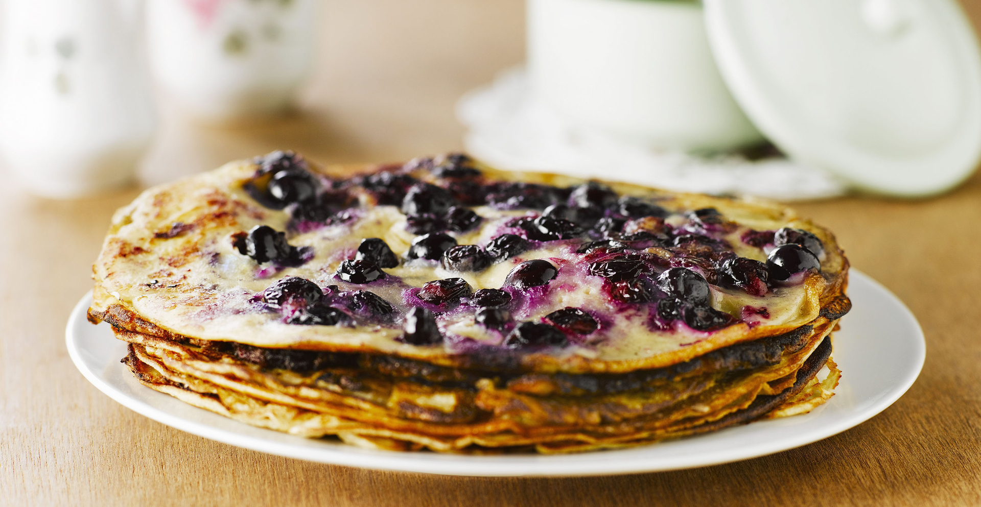 Pannenkoeken met bosbessen