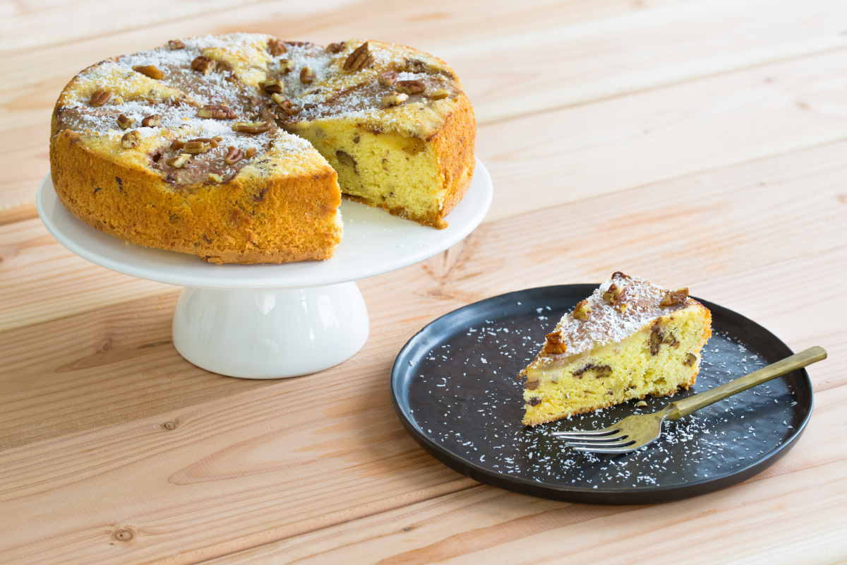 Perencake met kokos, kardemom en gember