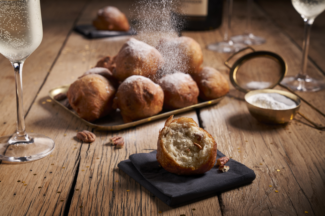 Oliebollen met pecannoten