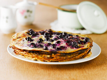 Pannenkoeken met bosbessen