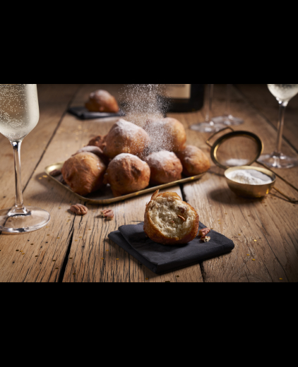 Oliebollen met pecannoten