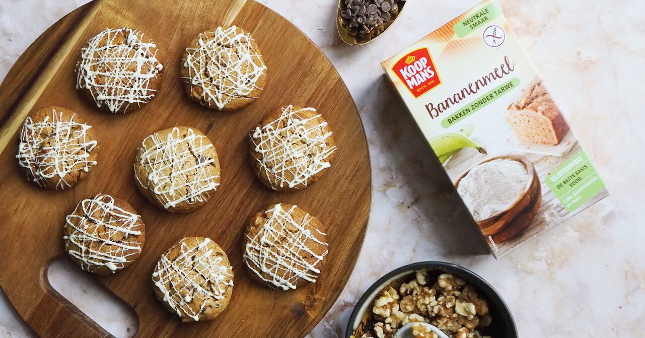 Koekjes met walnoot en chocolade