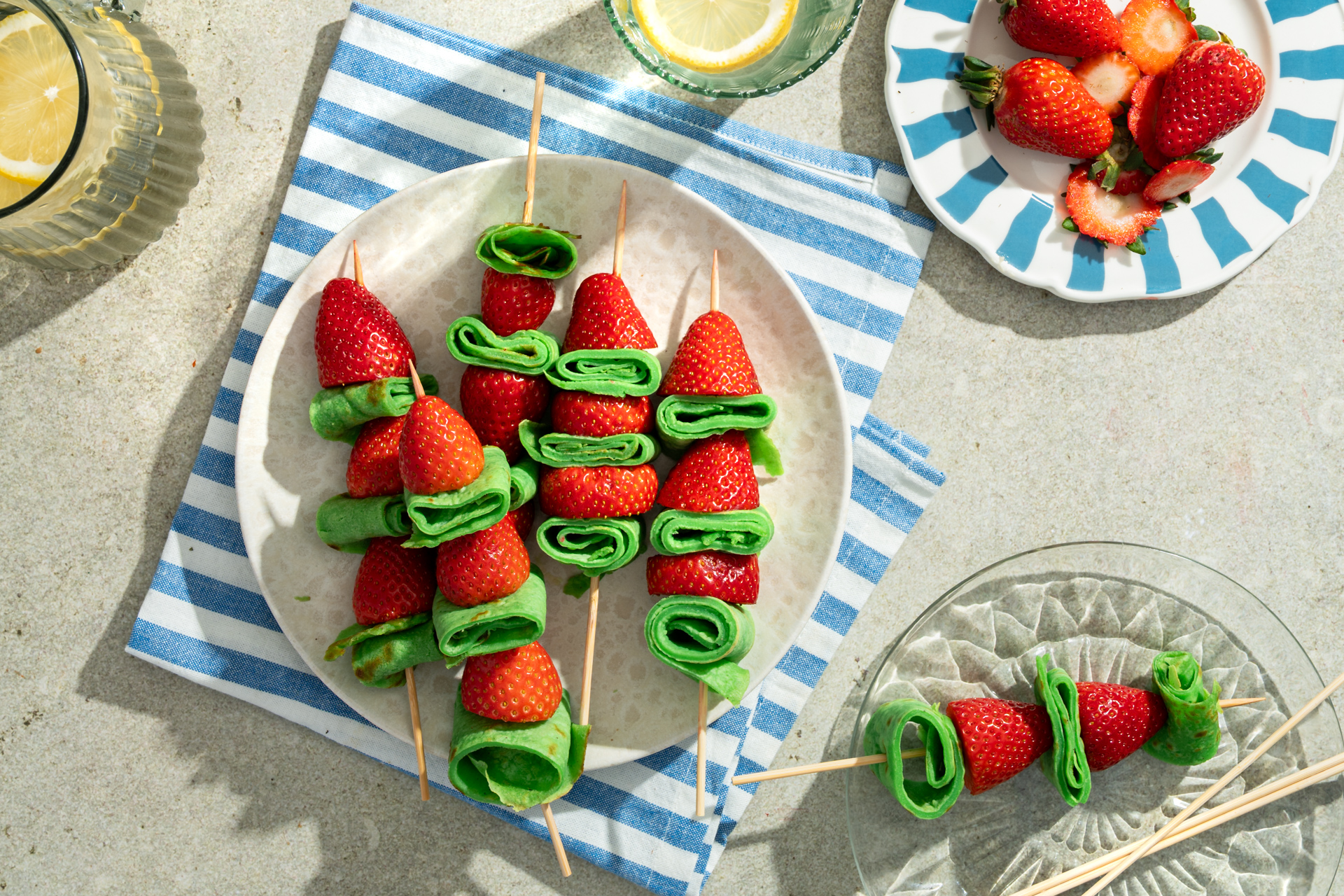 Pandan pannenkoek spiesjes