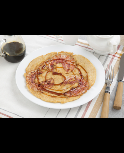 Pannenkoeken met spek en stroop