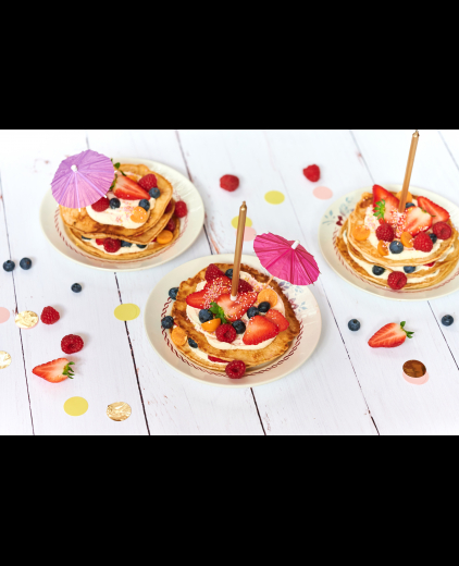 Feestelijke pannenkoektaartjes