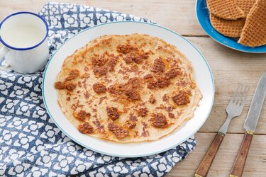 Pannenkoek met stroopwafel