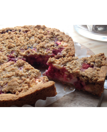 Havermouttaart met rood fruit van Saakje