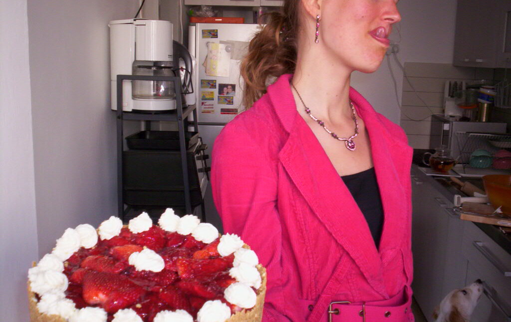simpele aardbeien-mascarpone taart - geen oven nodig!
