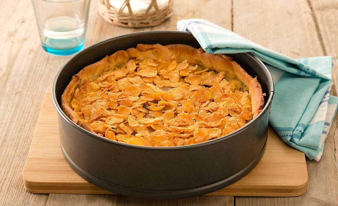 Vegetarische hartige taart