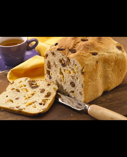 Vruchtenbrood in de broodbakmachine