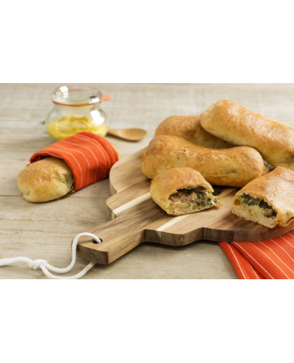 Worstenbroodjes met boerenkool